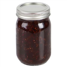 12 Wholesale Home Basics 12 oz. Wide Mouth Clear Mason Canning Jar