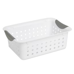 12 pieces Sterilite Small Ultragäó Basket / White Basket With Titanium Inserts - Baskets