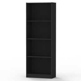 Home Basics 4 Shelf Book Case, Black