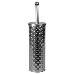 12 of Home Basics Embossed Stainless Steel Toilet Brush Holder, Silver