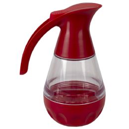 12 Wholesale Home Basics No-Mess Pour Plastic Syrup Dispenser, Red