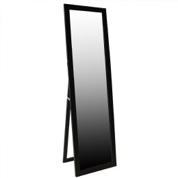 6 pieces Home Basics Easel Back Full Length Mirror with MDF Frame, Black - Assorted Cosmetics
