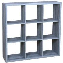 Home Basics 9 Open Cube Organizing Storage Shelf, Grey - Storage & Organization