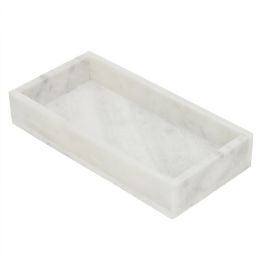 6 of Home Basics Plastic Vanity Tray, White