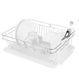 12 pieces Home Basics Twist Dish Rack With Clear Draining Board - Dish Drying Racks