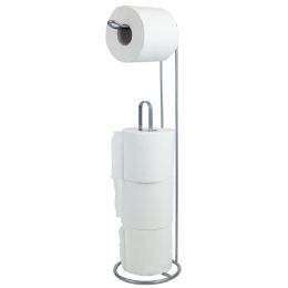 12 Wholesale Home Basics Freestanding Dispensing Toilet Paper Holder, Satin Nickel