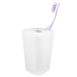 12 Bulk Home Basics Frosted Rubberized Plastic Toothbrush Holder