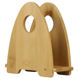 4 pieces Michael Graves Design Triangle Freestanding Upright Bamboo Napkin Holder, Natural - Napkin and Paper Towel Holders