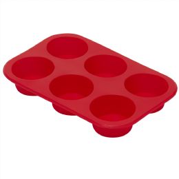 24 pieces Home Basics 6-Cavity Silicone Muffin Pan - Pots & Pans