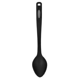 24 Wholesale Home Basics Nylon NoN-Stick Serving Spoon, Black