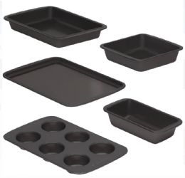 4 pieces Bakergçös Secret Essentials 5 Piece NoN-Stick Steel Baking Set - Frying Pans and Baking Pans