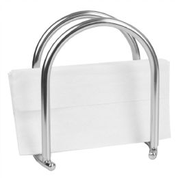 12 pieces Home Basics Simplicity Collection Napkin Holder, Satin Chrome - Napkin and Paper Towel Holders