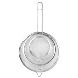 12 pieces Home Basics Ultra Fine Mesh Stainless Steel Strainer Set, Silver - Strainers & Funnels