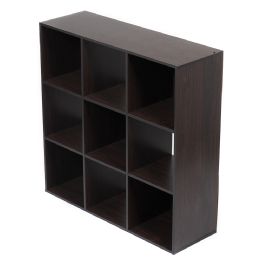 Wholesale Home Basics Open and Enclosed 9 Cube MDF Storage Organizer, Espresso