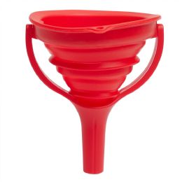 24 pieces Home Basics Collapsible Silicone Funnel, Red - Kitchen Gadgets & Tools