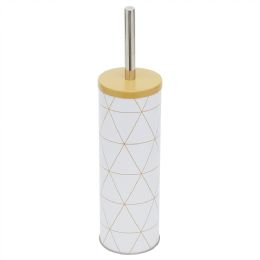 12 of Home Basics Gold Lines Toilet Brush Holder