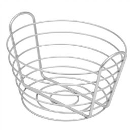 6 Wholesale Michael Graves Design Simplicity Tapered Steel Wire Fruit Basket with Built in Easy Carrying Open Handles, Satin Nickel