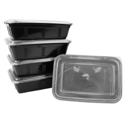 12 pieces Home Basic 10 Piece BPA-Free Plastic Meal Prep Containers, Black - Food Storage Containers
