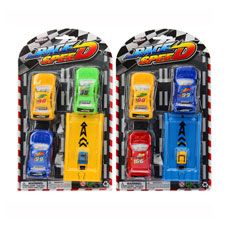 72 Wholesale Launcher Play Set With 3 Pieces 3.25 Inch Racing Car