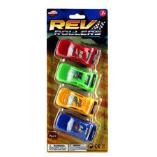 72 Pieces 4 Piece 3.25 Inch Four Wheel Racing Car On Card - Cars, Planes, Trains & Bikes