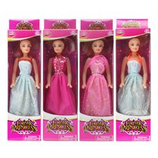 72 Pieces 11.5 Inch Girl Evening Dress In Window Assorted - Dolls