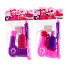 72 Pieces 5 Piece Hair Dryer Play Set In Pp Bag - Girls Toys