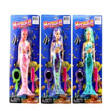 72 Wholesale 3 Assorted Fairy Mermaid With 2 Pieces Accessories On Card