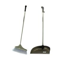 24 Pieces Broom Set With Black And Gray Mix - Dust Pans