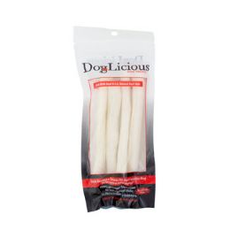 72 Wholesale Dog Chew Rawhide 4pc Natural Beef Hide Resealable Bag