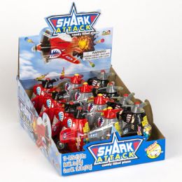 144 pieces Candy Shark Attack 3 Asst Candy Filled Plane .25 Oz 12pc Counter Display - Food & Beverage