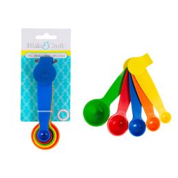 48 pieces Measuring Spoons 5pc Multicolorplastic/kitchen Tie On Card - Measuring Cups and Spoons