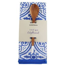 54 Bulk Kitchen Towel W/ Wooden Spoonblue Gilded Opulence