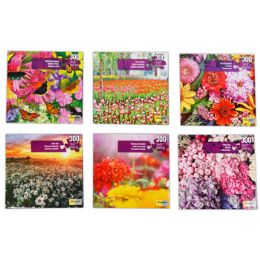 12 pieces Puzzle 300pc Floral Delight 24x18 6assorted - Puzzles