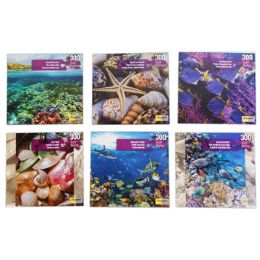 12 pieces Puzzle 300pc Under The Sea 24x18 6assorted - Puzzles