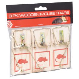 72 Bulk Mouse Traps S/3 Wooden Hardware Pbh