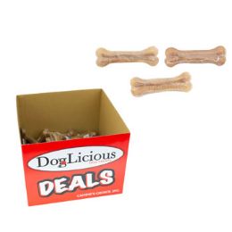 72 pieces Dog Chew Rawhide 4-5 Inch Bonenatural In Pdq - Pet Chew Sticks and Rawhide