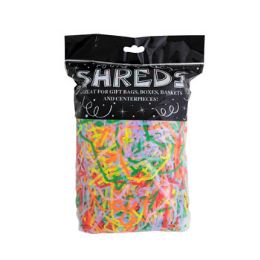 36 Bulk Shreds Tissue 50gm Multi Color Party Peggable Printed Polybag