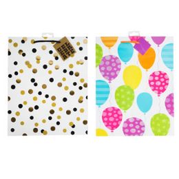 72 pieces Gift Bag Assorted Colors/designs Xlarge 12 X 15 X 5 - Gift Bags Everyday