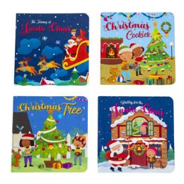48 Wholesale Board Books Christmas 4 Asst D6 X 6