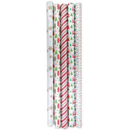 36 pieces Gift Wrap Holiday 15 Sq Ft 30in Wide Asst Designs/colors - Gift Wrap