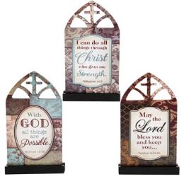 8 Wholesale Religious Table Decor Mdf 3ast Cathedral Cutout 6x10 Stocklot