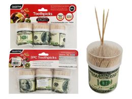 96 Pieces 3pc Toothpicks, Us Dollar Design - Toothpicks