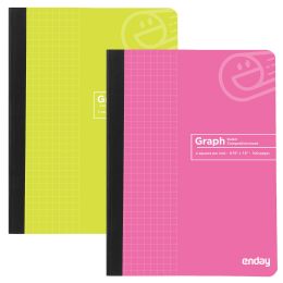 48 Bulk 100 Ct. Premium 4-1" QuaD-Ruled Composition Book Pink