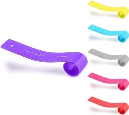 288 Wholesale 12" (30cm) Shatterproof Flexible Ruler, Purple