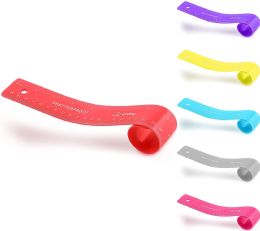 24 pieces 12" (30cm) Shatterproof Flexible Ruler, Red - Rulers