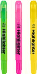 144 Bulk Fluorescent Gel Highlighter (3/pack)