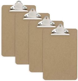 12 pieces Memo Size Clipbaord W/ Low Profile Clip 6" X 9" - Clipboards and Binders