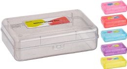 24 Wholesale Glitter Bright Color Multipurpose Utility Box, Gray