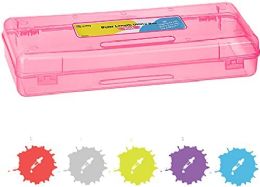 12 Wholesale Multipurpose Ruler Length Utility Box, Pink