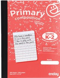 48 pieces 100 Ct. Primary Composition Book Red - Note Books & Writing Pads